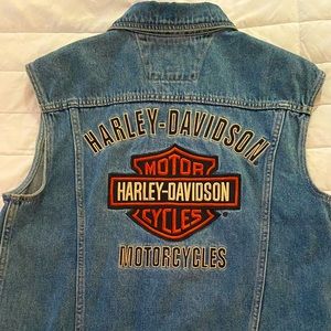 Size M Harley Davidson Jean Vest